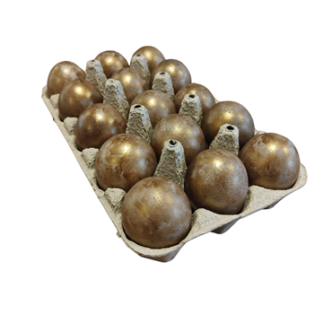 Hønseæg jordbrun antik 15 stk